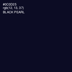 #0C0D25 - Black Pearl Color Image